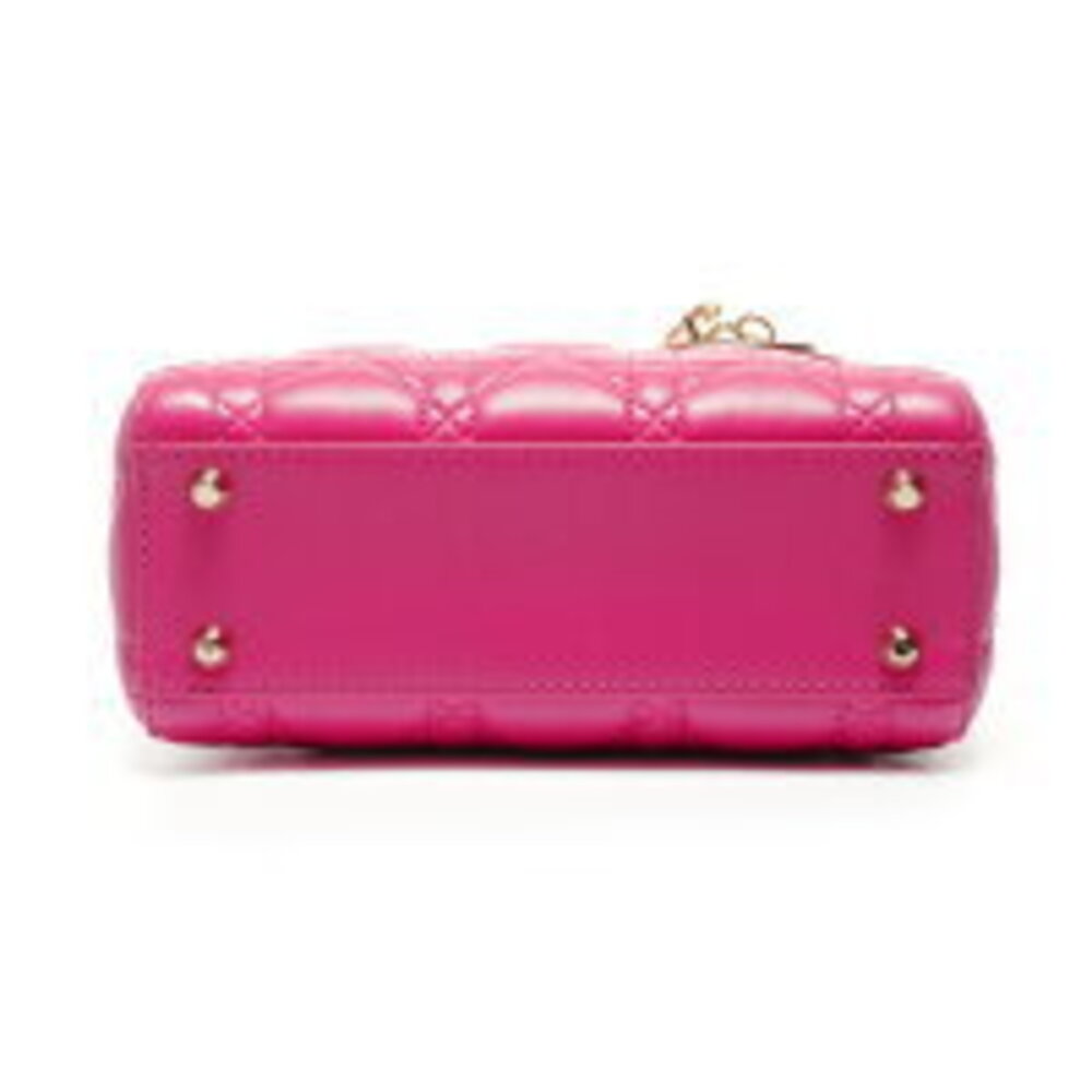 Christian Dior Lady Lambskin Shoulder Bag Pink - Picture 7 of 13